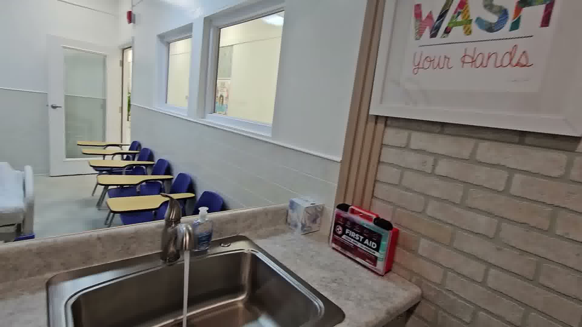 Additional training facility area inside the school.