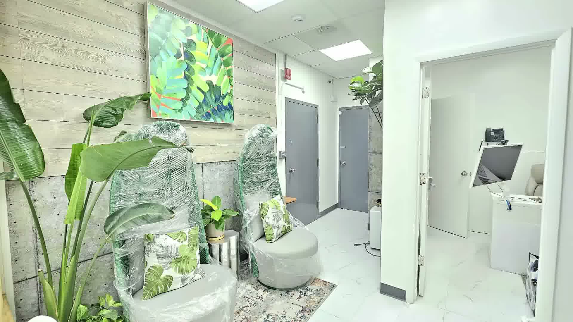 Break room space inside the school campus.