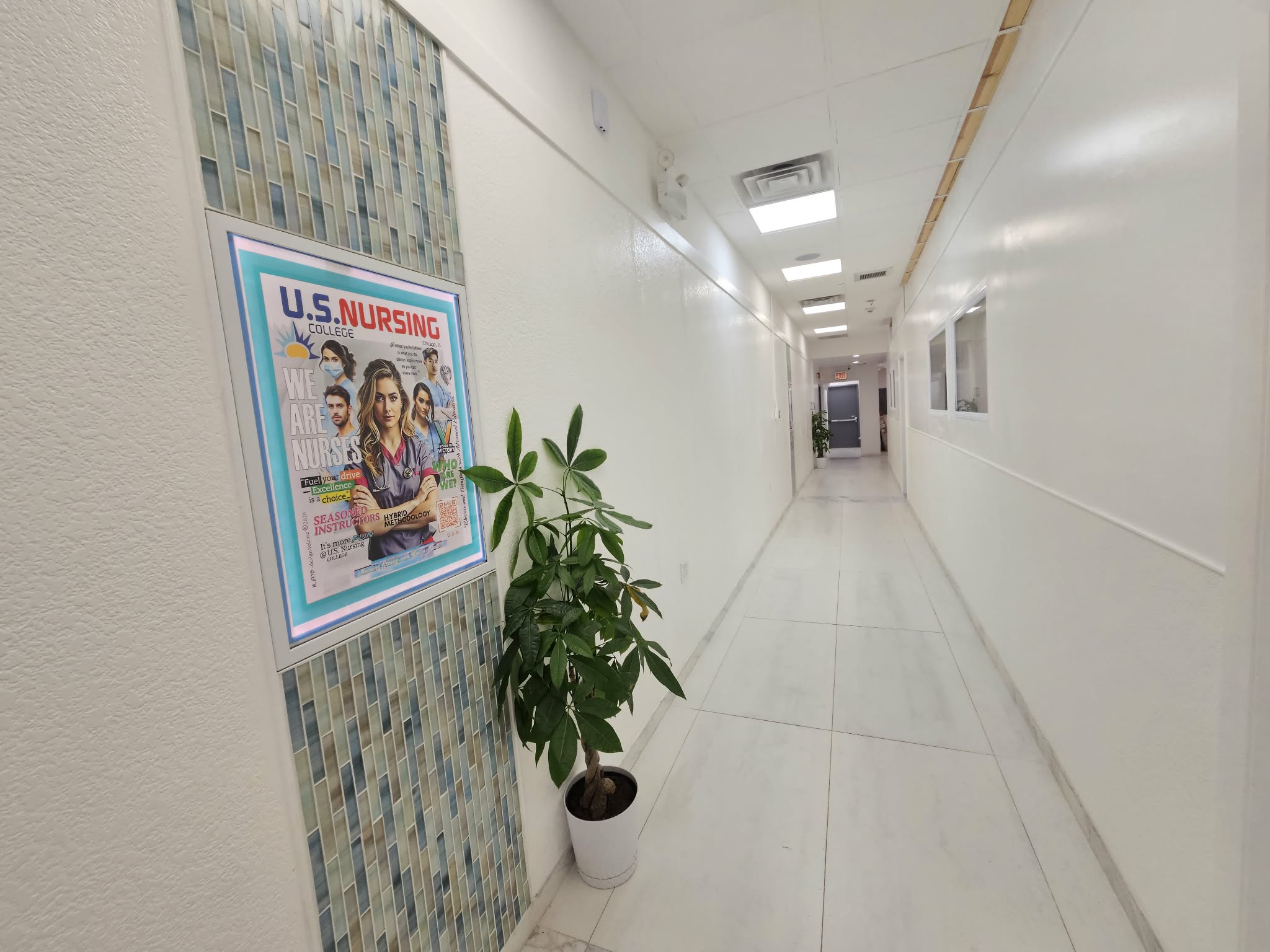 Secondary hallway view inside the school campus.