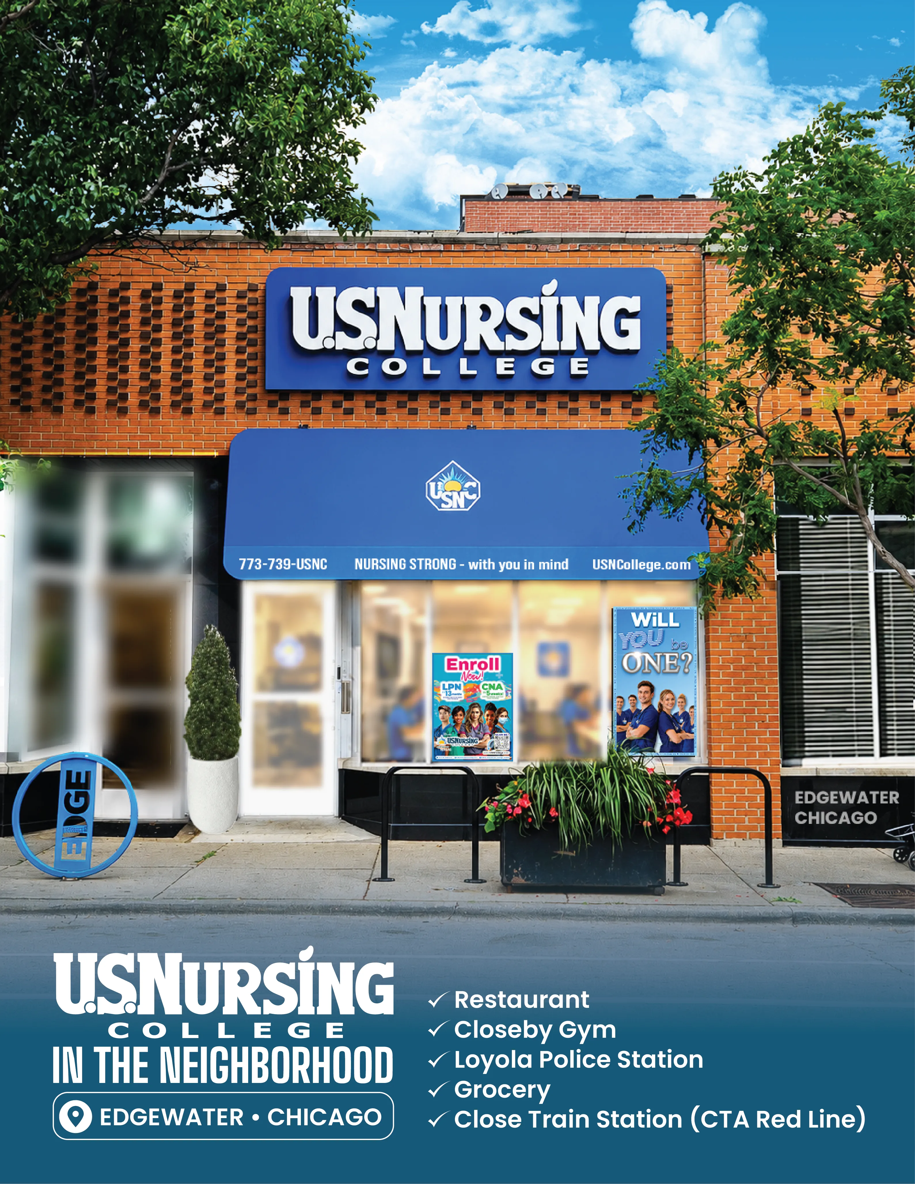 U.S. Nursing College campus exterior