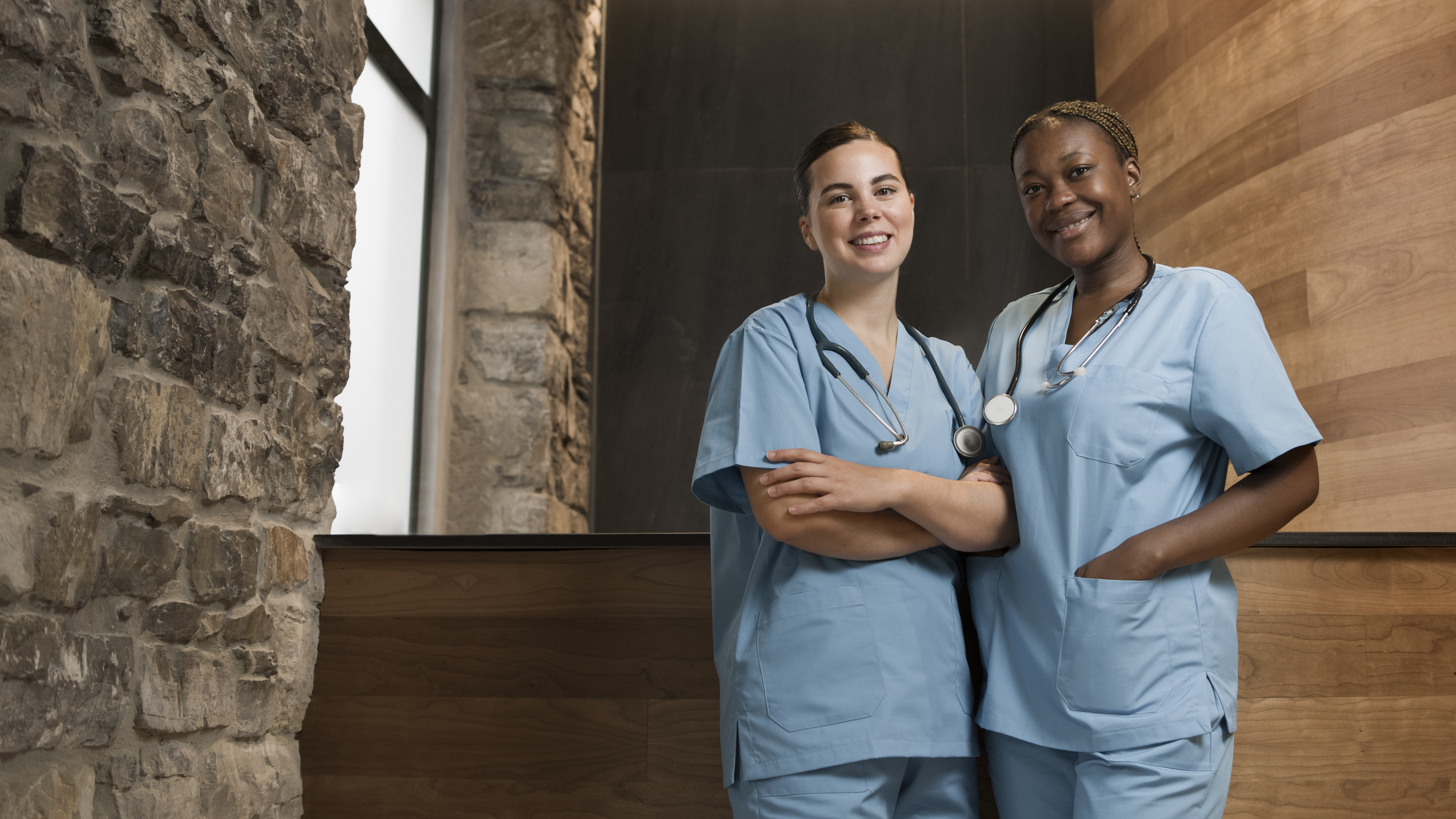 LPN students and nurses in clinical setting